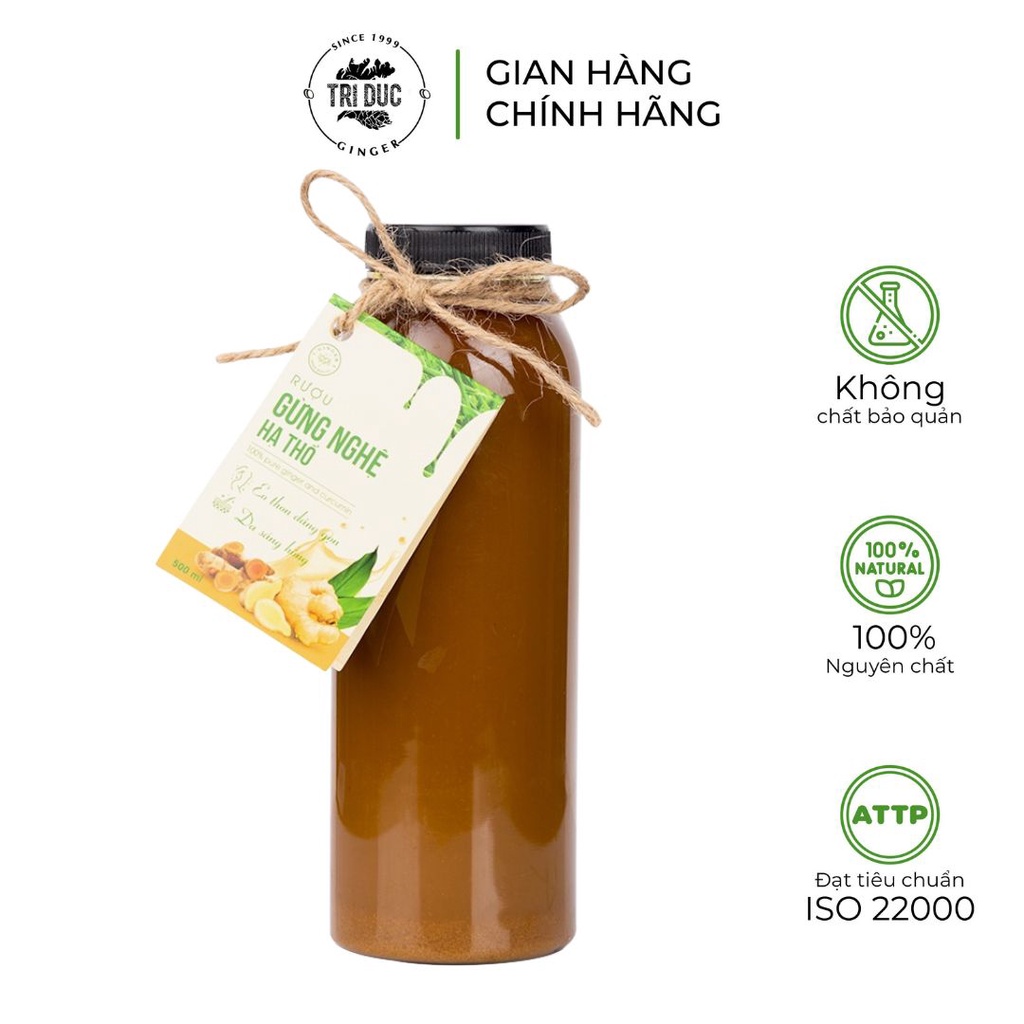 Nước cốt gừng nghệ hạ thổ Trí Đức Ginger - Chai 500ml