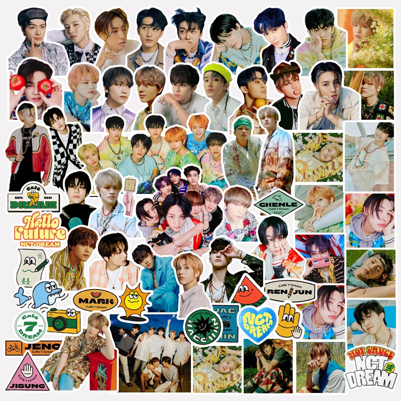 Set 100 Sticker In Hình Nhóm Nhạc Kpop NCT DREAM 2021 HELLO FUTURE