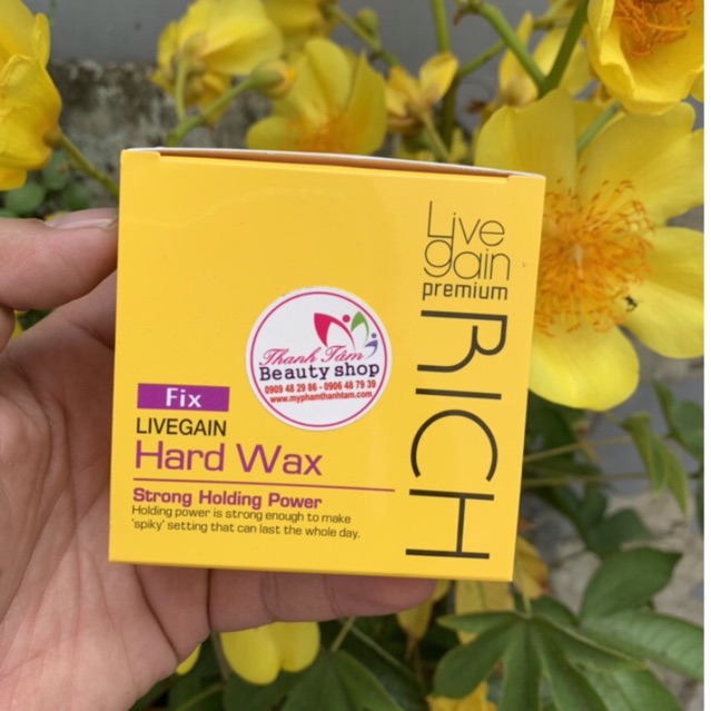 Sáp tạo kiểu tóc cứng Live gain premium rich hard wax fix 110g