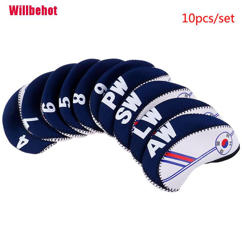 Bộ 10 Bọc Đầu Gậy Đánh golf Bằng Cao Su Cao Cấp Sự Bảo Vệ