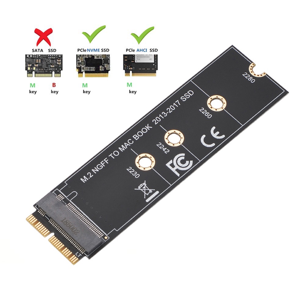 Thẻ Chuyển Đổi M.2 NVME SSD Cho MacBook Air Pro Retina 2013-2017 NVME / AHCI SSD A1465 A1466 A1398 A1502