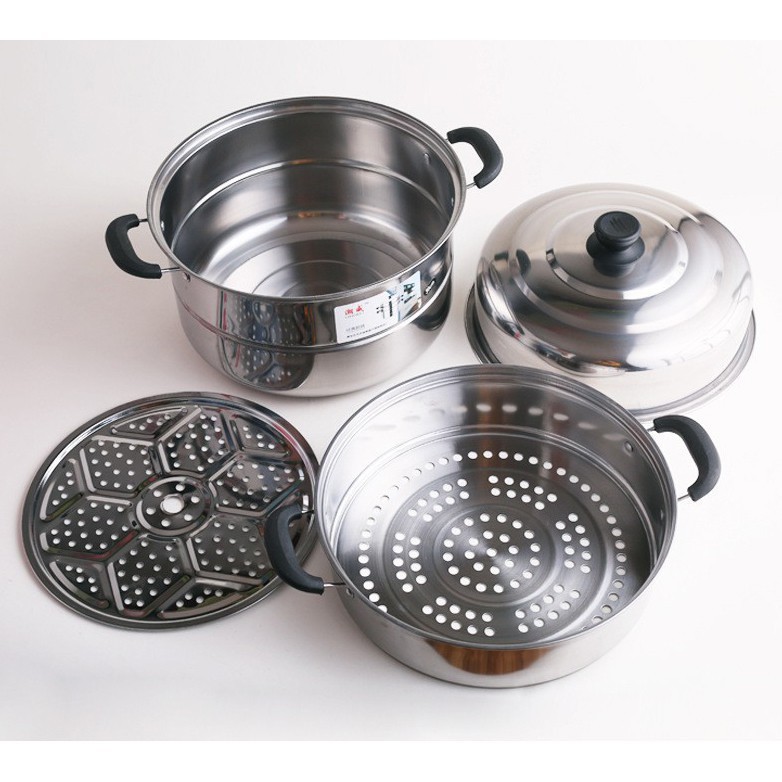 Nồi luộc gà hấp 3 tầng inox