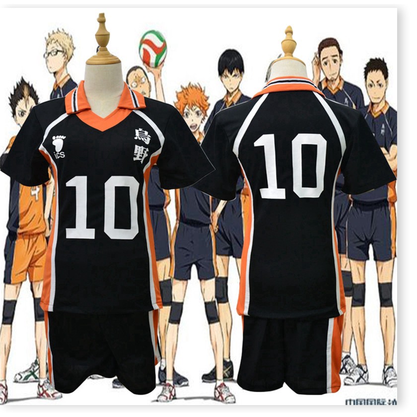 9 Phong Cách Haikyuu Cosplay Trang Phục Karasuno Trường Trung Học Bóng Chuyền Câu Lạc Bộ Hinata Shyouyou Thể Thao Jersey