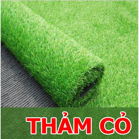 Thảm cỏ nhân tạo loại sợi nhựa 2cm - Đơn giá theo mét vuông - Mẫu cỏ đế dù nặng