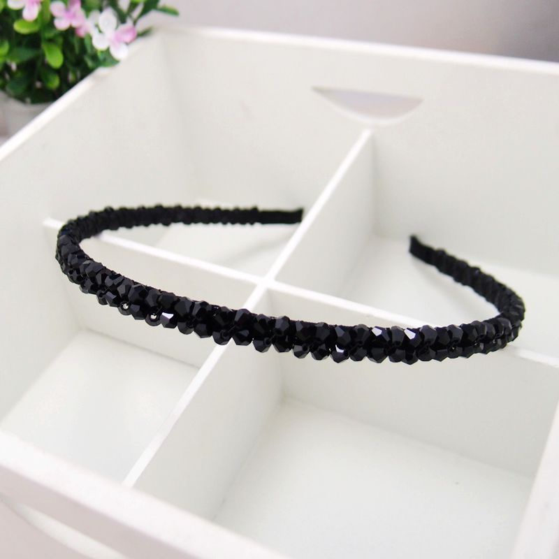 Băng đô 2 hàng đính hạt pha lê thanh lịch cho nữ