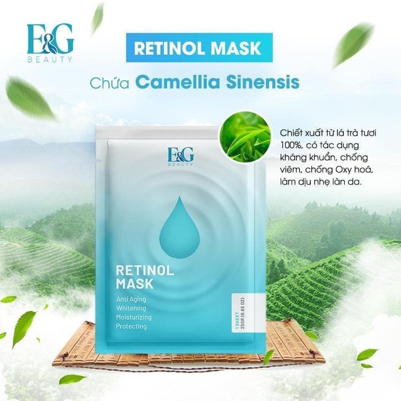 Mặt Nạ Retinol Sunnystore Mặt Nạ Retinol Mask E&G Beauty dưỡng da cấp ẩm tái tạo da giúp da trắng sáng mịn màng