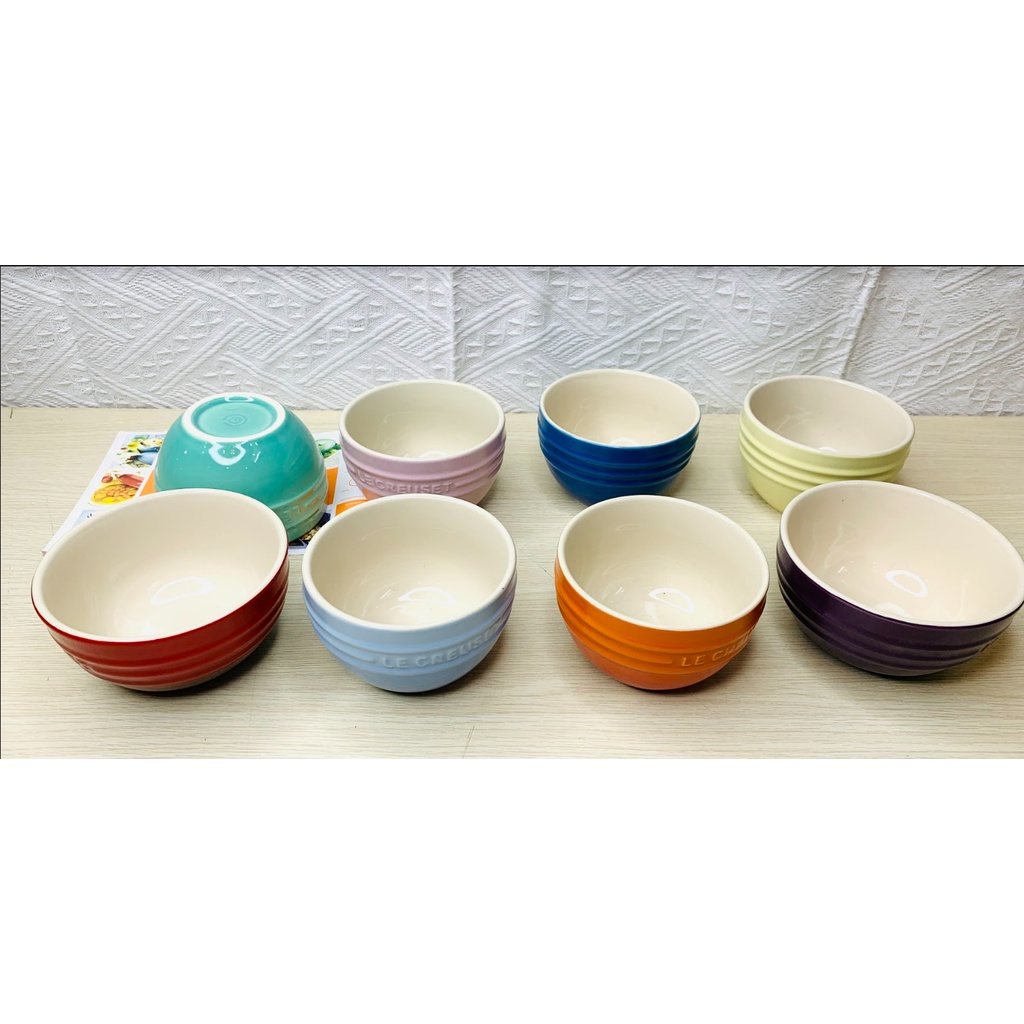 Bát, chén cơm LCreuset, men bóng màu pastel sang trọng - Sứ không chì cao cấp - Đường kính 10cm