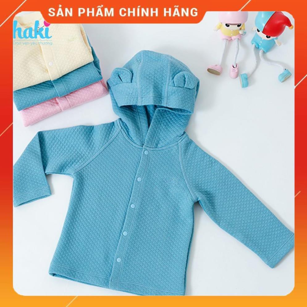 HAKI Áo khoác cho bé vải sợi tre chần bông mũ tai gấu HAKI -BB014 (hình ảnh thật, chính hãng)