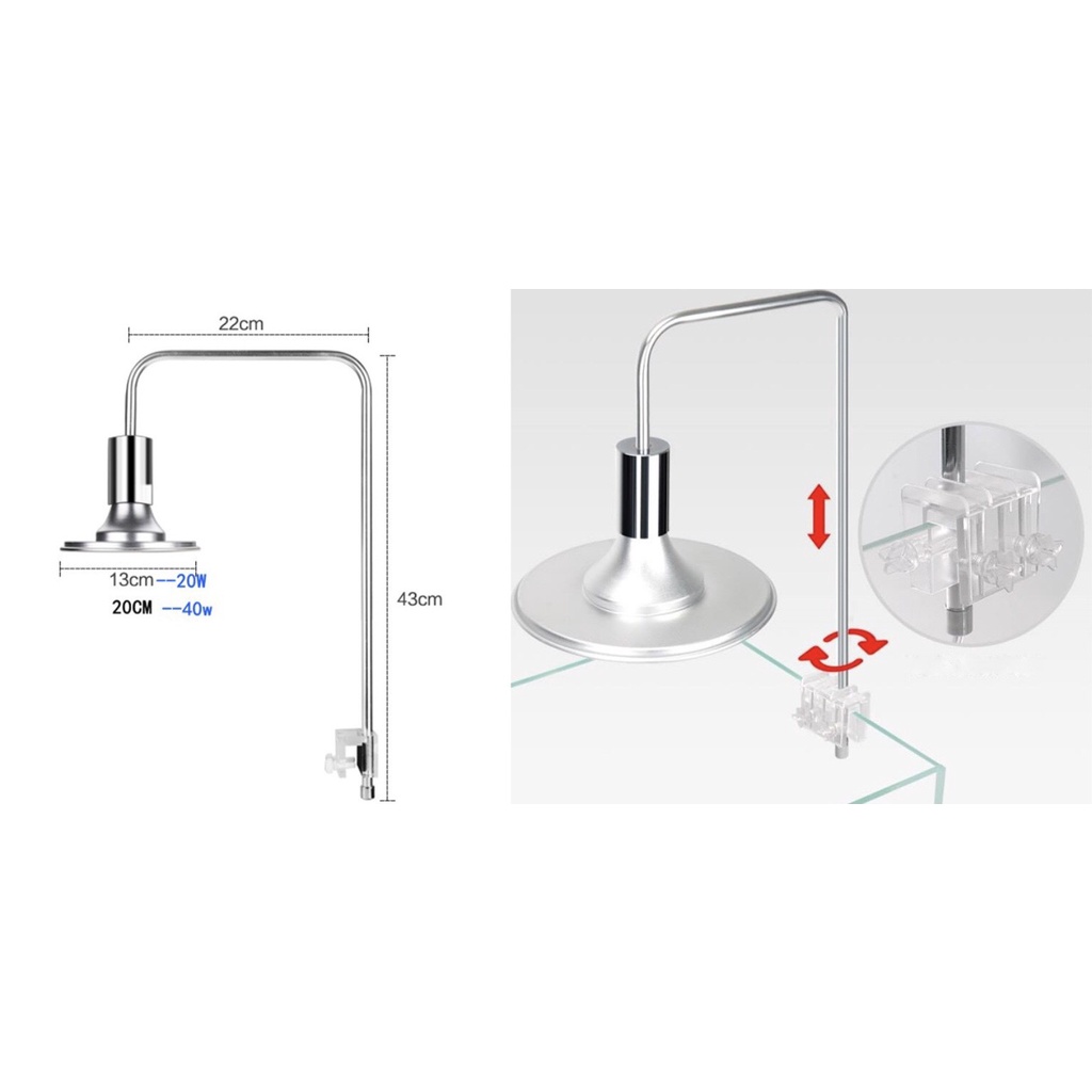 Đèn LED Dĩa - LED Kẹp Xinma  - Ánh Sáng Trắng và RGB | thẫm mỹ Cho Hồ Thuỷ Sinh, Bán Cạn