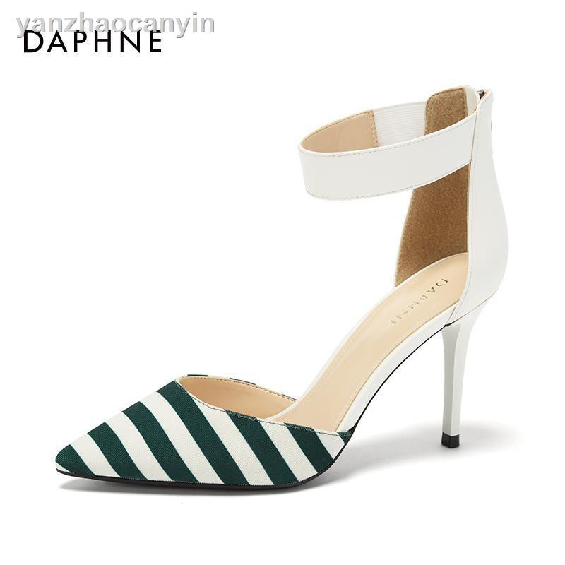 Daphne Giày Cao Gót Phối Khóa Cài Thời Trang Mùa Xuân Hàn Quốc 2020 Dành Cho Nữ