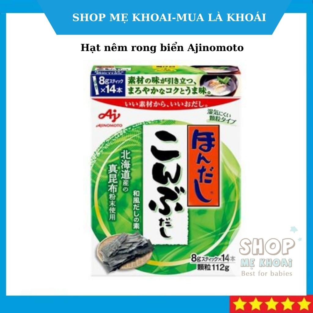 Hạt nêm ăn dặm Nhật cho bé, Hạt nêm rong biển ajinomoto 112g (14 Thanh x 8g) - Khoaibaby