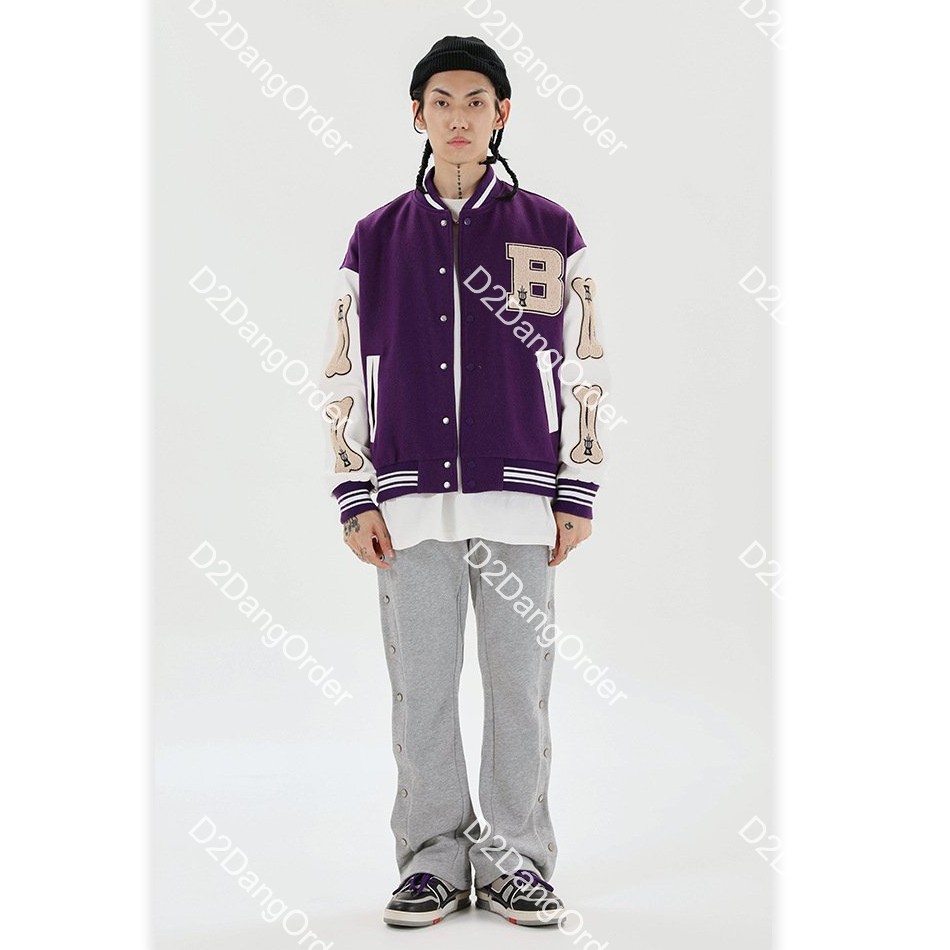 🔥[CÓ SẴN - ẢNH THẬT] ÁO BOMBER BÓNG CHÀY "B BONE" VARSITY JACKET 3 MÀU (FULL BOX BILL)🔥