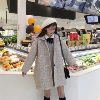 (ORDER) Áo khoác dạ nữ xinh kẻ