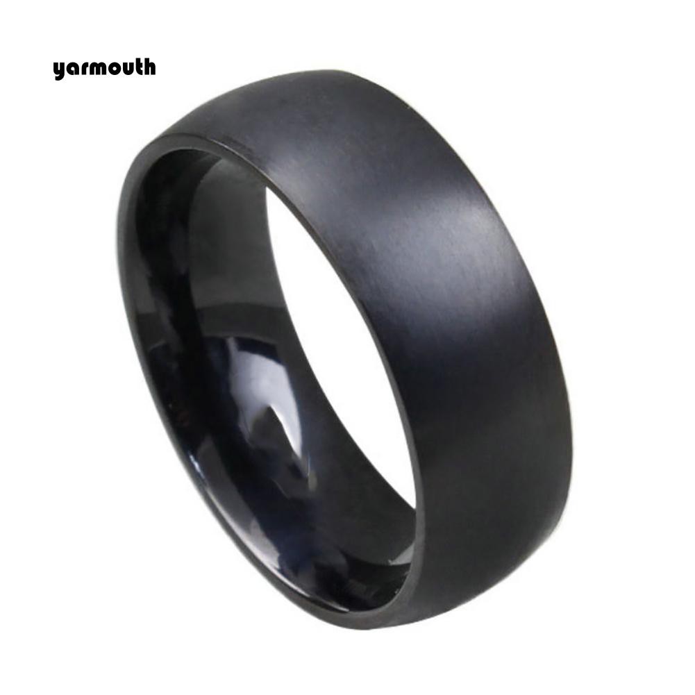 Nhẫn Thép Titan Bản Rộng 8mm Cá Tính Cho Nam