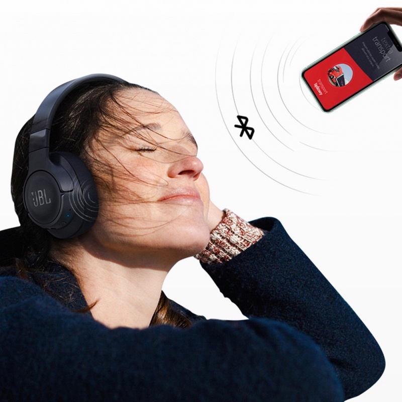 Set tai nghe không dây bluetooth JBL TUNE700BT dạng che lỗ tai tiện lợi khi chơi thể thao