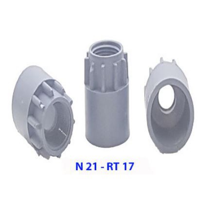 N 21 RT 17 PVC - NỐI PHI 21 REN TRONG 17 PVC (BỊCH 5 CÁI)