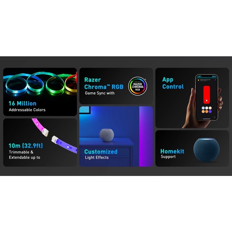 Đèn led dây thông minh Yeelight Lightstrip Pro 2022 đèn 16 triệu màu, có tương thích Homekit YLDD005 - Bh 12 tháng