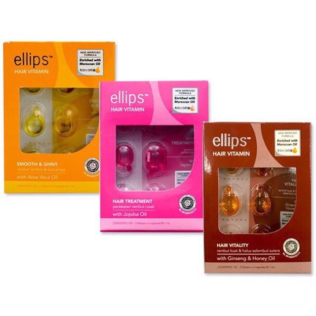 Serum Dầu Cá Ellips Dưỡng Tóc (1 Vỉ 6 viên & Hộp 2 Vĩ x 6 Viên) | BigBuy360 - bigbuy360.vn