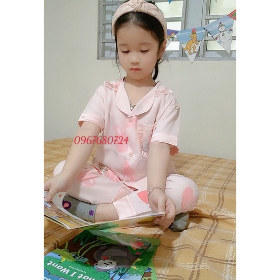 Pijama cho bé, bộ đồ trẻ em chất vải lụa mềm mát, có đủ size từ size 1- size 13