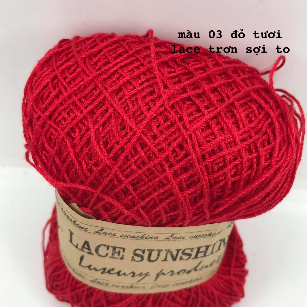Sợi Lace sunshine trơn