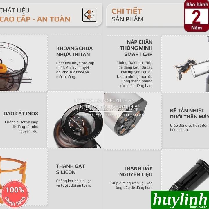 Máy ép chậm Olivo SJ200 - 260W - 3 lưới ép - Tặng voucher + sách công thức