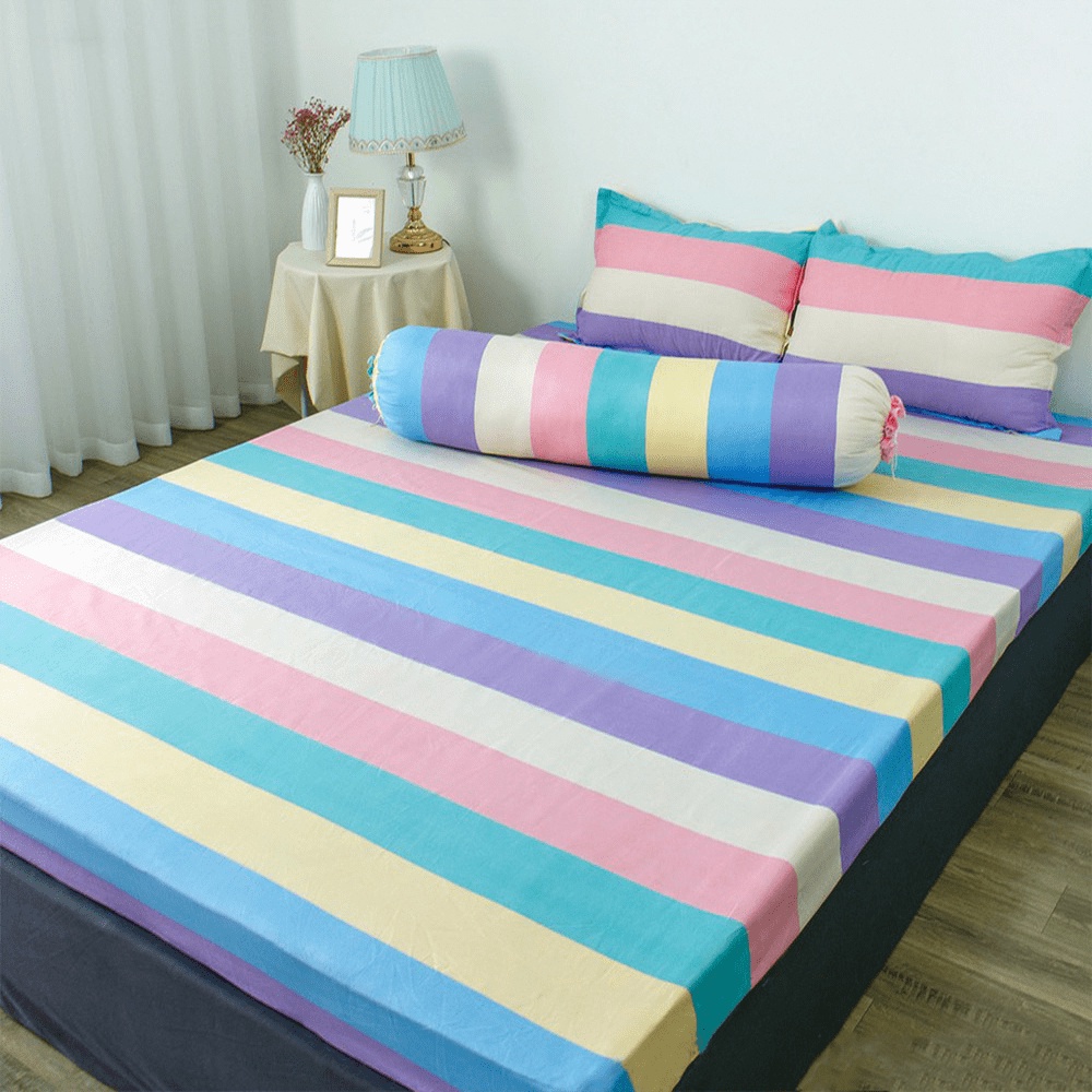 Bộ Ga Và 2 Vỏ Gối Nằm Poly Cotton Mẫu Báo Hồng Cực Đẹp - Kích thước M2/M6/M8/2M2