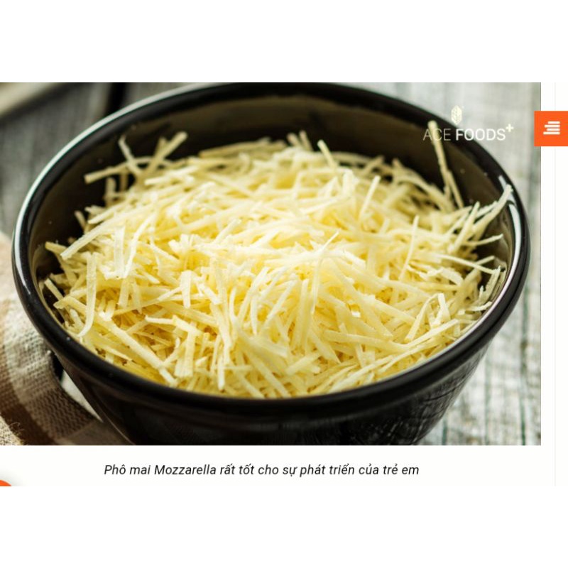 Phomai mozzarella Ba lan bào sợi