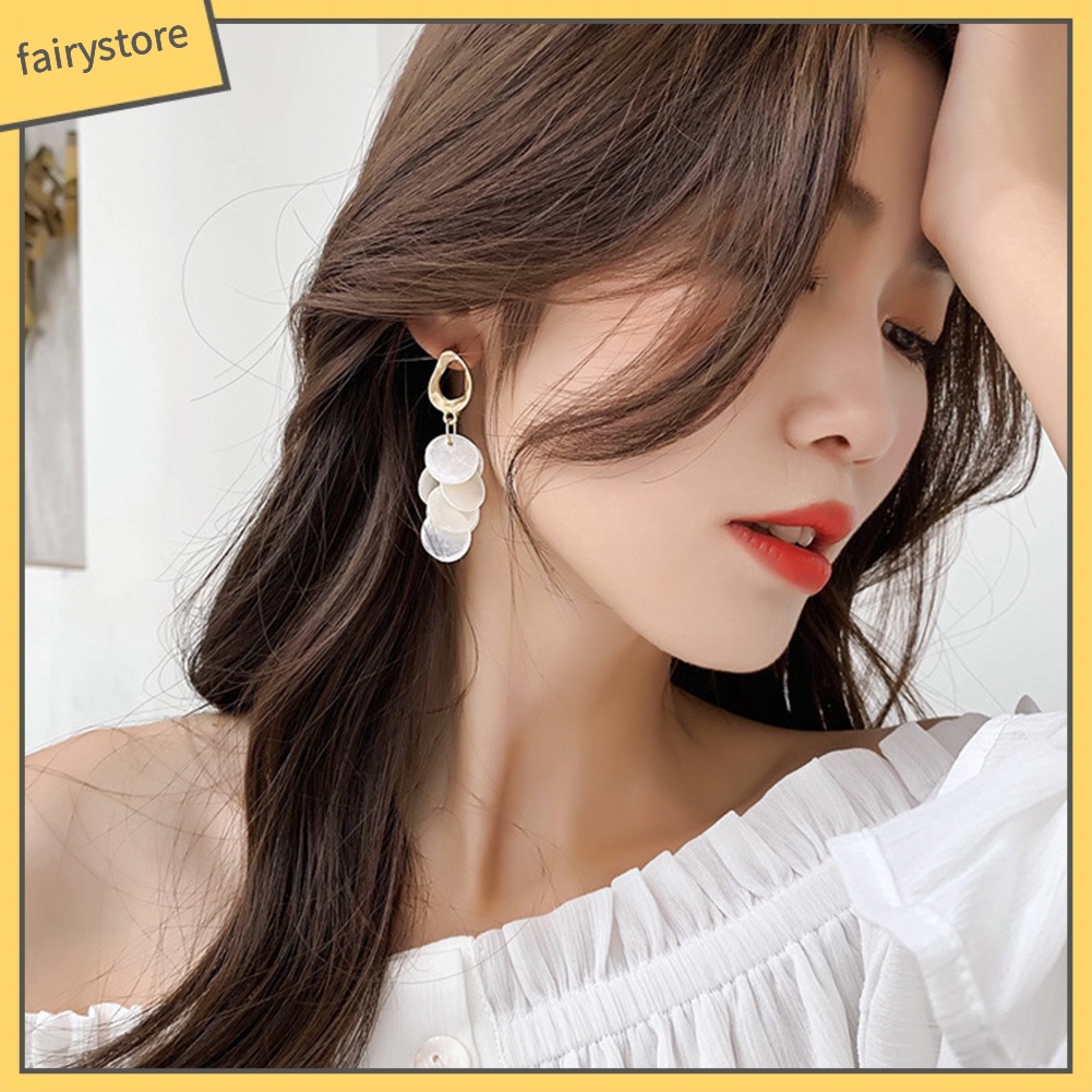 Bông Tai Hình Tròn Phối Tua Rua Thời Trang Dành Cho Nữ