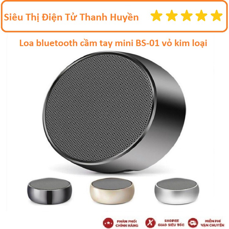 Loa Bluetooth Cầm Tay Mini Vỏ Kim Loại – Âm Bass Cực Hay, Nghe Nhạc Cực Đã – Hỗ Trợ Kết Nối Thẻ Nhớ Tf Và Cổng 3.5(Đẹp)