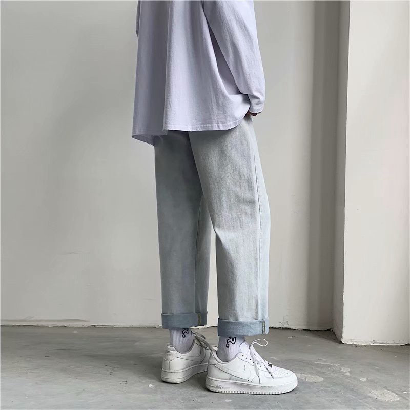 [Mã SKAMSALEP6 giảm 10% TỐI ĐA 100K đơn150K] Quần Jeans Nam Dáng Rộng Thời Trang Hàn | BigBuy360 - bigbuy360.vn