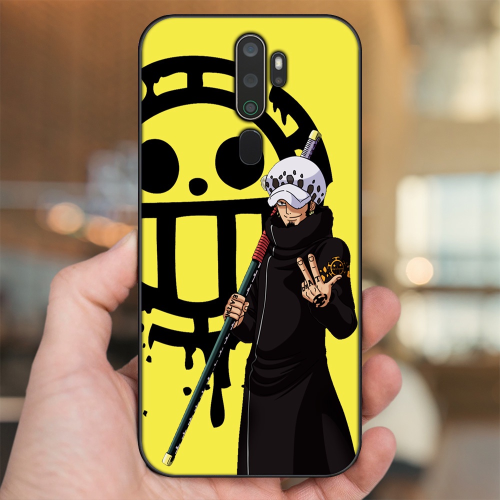 Ốp lưng Oppo A5 2020, A9 2020 viền đen in hình Law One Piece