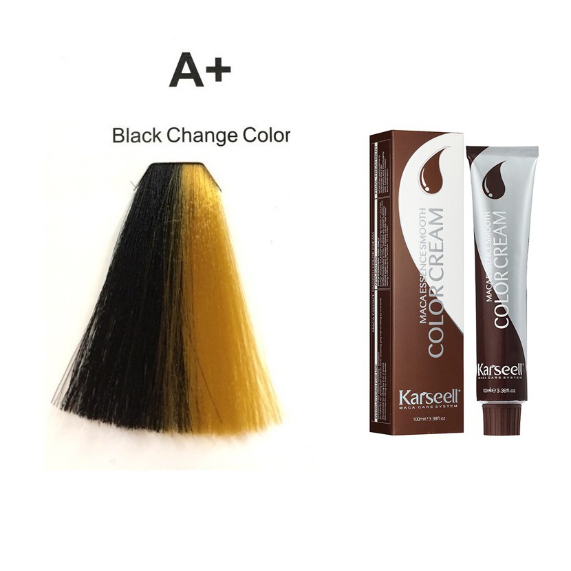 Bóc Đen A+ Karseell, Thuốc Nhuộm Bóc Màu Đen Phủ Bạc Black To Yellow A+ Color Remover