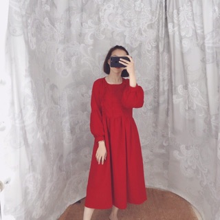 Đầm baby doll đỏ