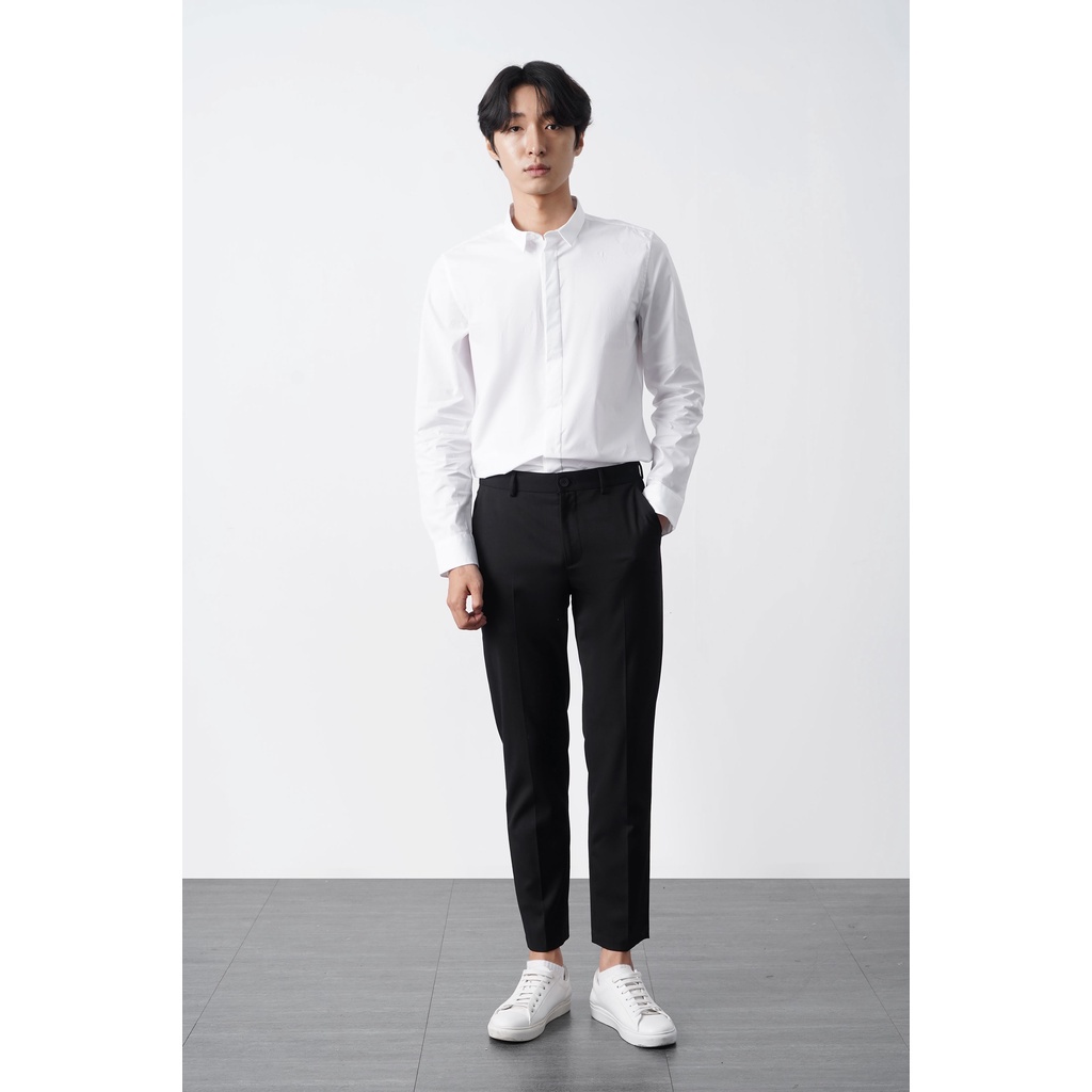 Áo Sơ Mi Nam Tay Dài Trơn Form Fitted - Routine 10F21SHL004C