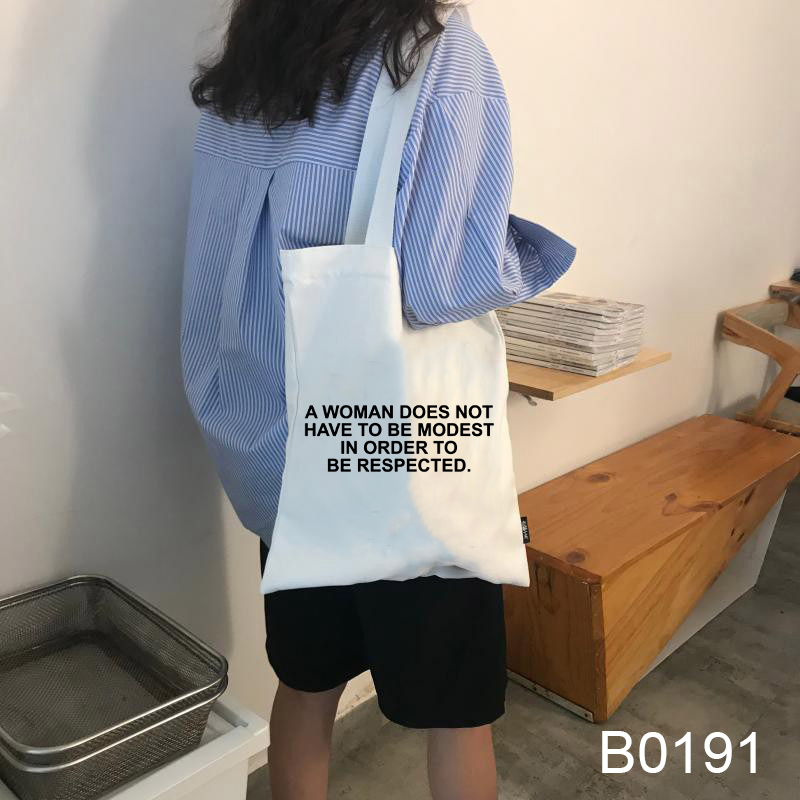 Phiên bản Hàn Quốc của túi vải nữ bảng chữ cái túi mua sắm túi