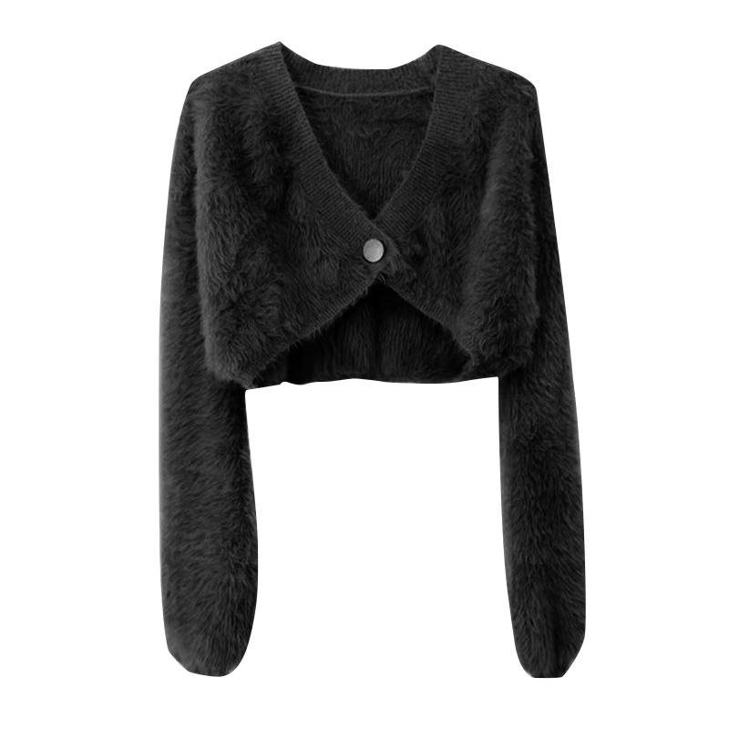 Áo Khoác Lông Xù Màu Trơn Dễ Thương Dành Cho Nữ