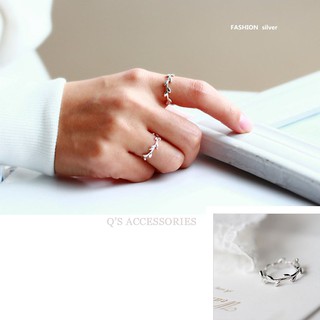 Nhẫn bạc lá oliu S925 LEAF QA SILVER Ring RI170602