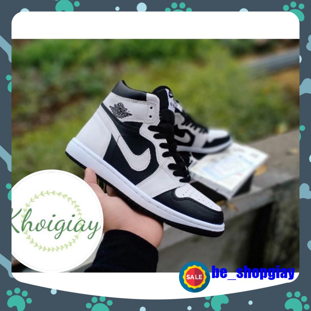Giày Jordan Cổ Cao Thể Thao Nam Nữ,🎁 GIày JD1 Thời Trang Hight Panda Trắng Đen Hàng Đẹp Full hộp box bill