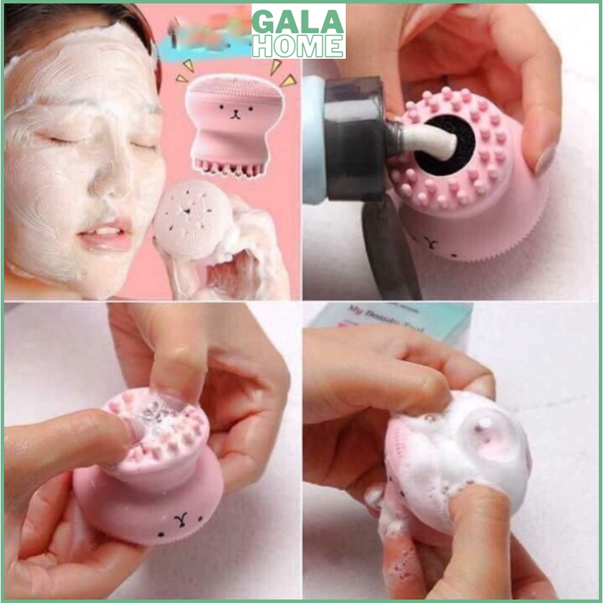 Bạch tuộc rửa mặt Miếng rửa Mặt silicon Bạch Tuộc Hot And Hit GALA HOME
