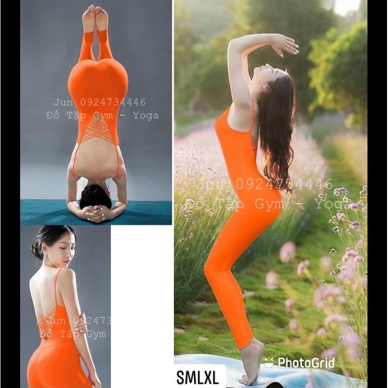 Jumpsuit dây chéo tập yoga gym đi chơi