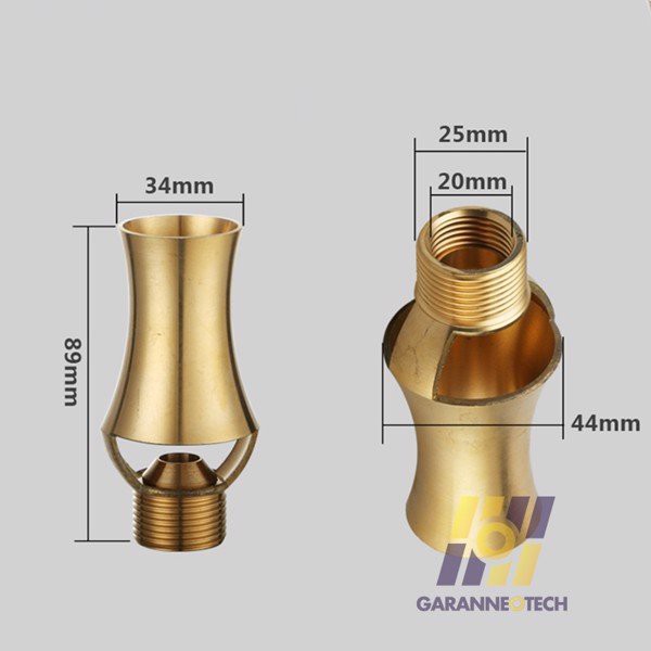 Đầu Phun Nước Nghệ Thuật Tạo Hình Cây Thông Bằng Đồng Ren Ngoài DN20 (3/4 Inch)