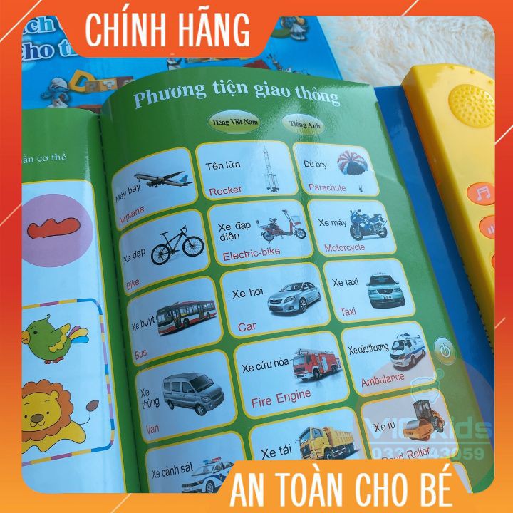 Sách nói điện tử song ngữ Anh-Việt ⚡FREE SHIP⚡ Giúp bé học tiếng anh và học về thế giới xung quanh