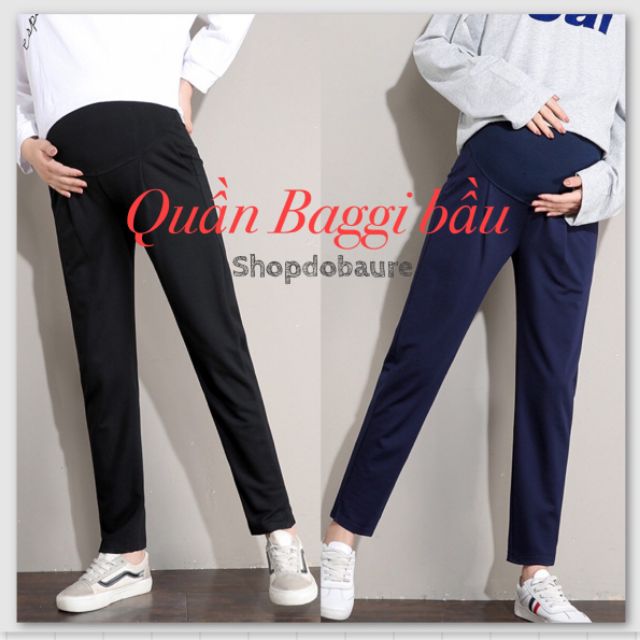 Quần bầu baggy công sở XUÂN HÈ chất tuyết mưa Cao Cấp, có đỡ bụng cho mẹ bầu - 𝐐𝟐