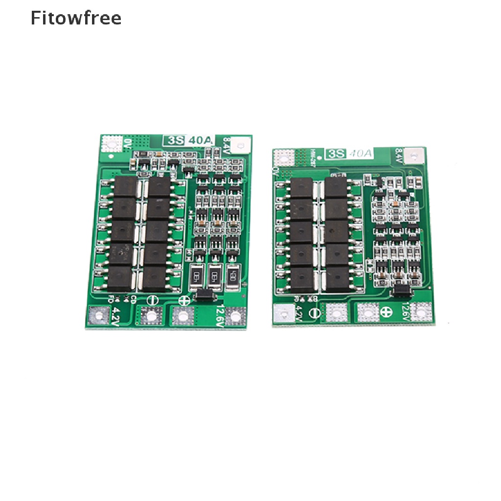 Bảng Mạch Bảo Vệ Sạc Pin Lithium Fitw 3S 40A 18650 Cho Động Cơ Máy Khoan