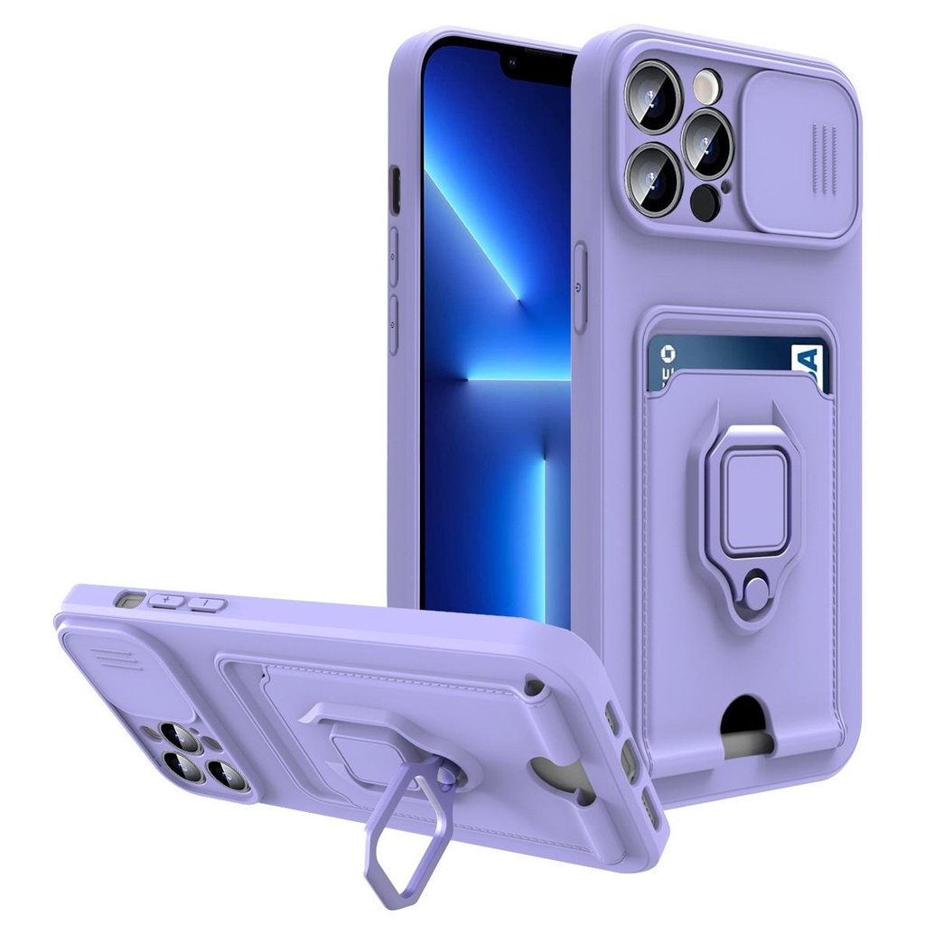 Ốp lưng Iphone đựng thẻ có tấm bảo vệ camera kèm giá đỡ xoay 360độ cho ip7,8,plus/X,XS/XSMAX/11/11/12,pro,max/13.pro.max