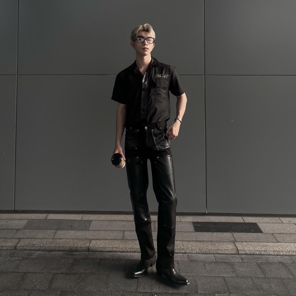 Quần Jean gối da - Double Leather Knee Jean - Ak 47 Republic