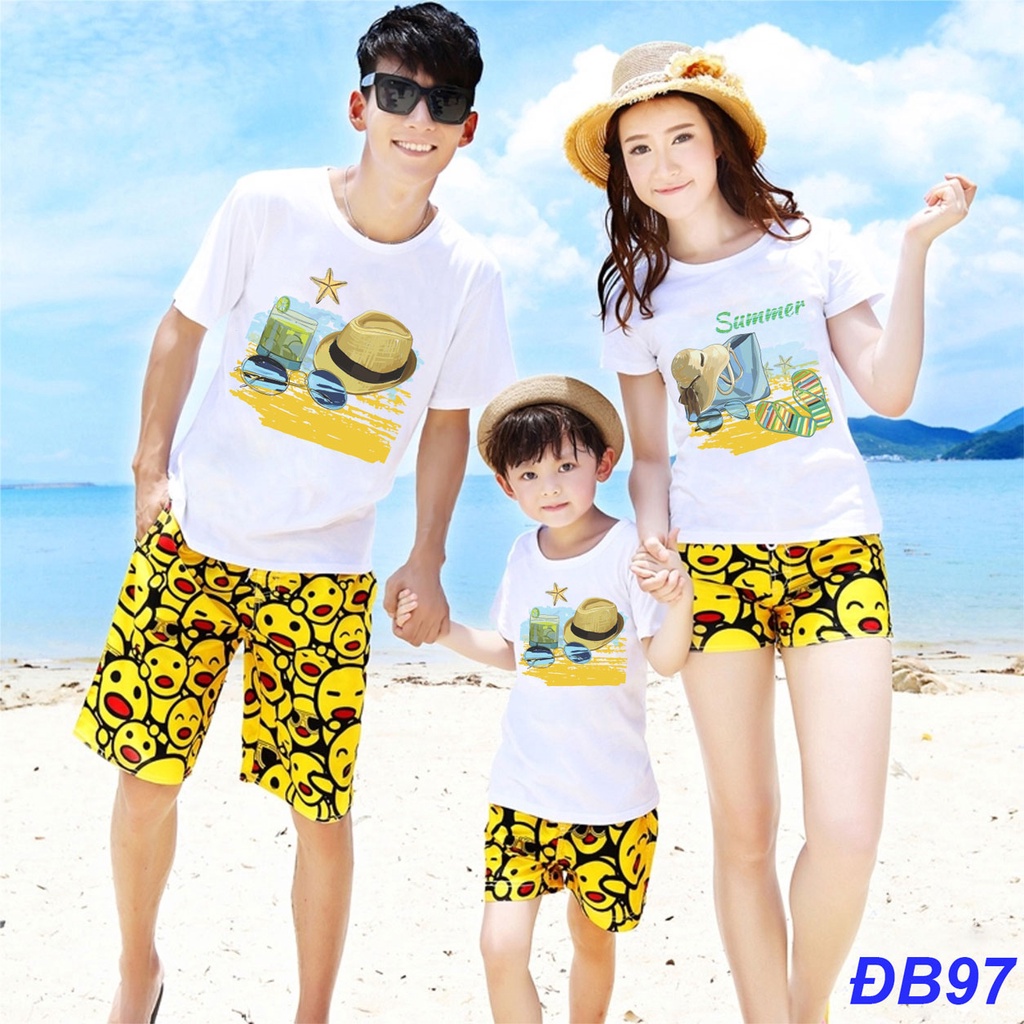Áo đồng phục đi biển gia đình ,hội nhóm ,hình in sắc nét màu sắc đa dạng ,thoáng mát
