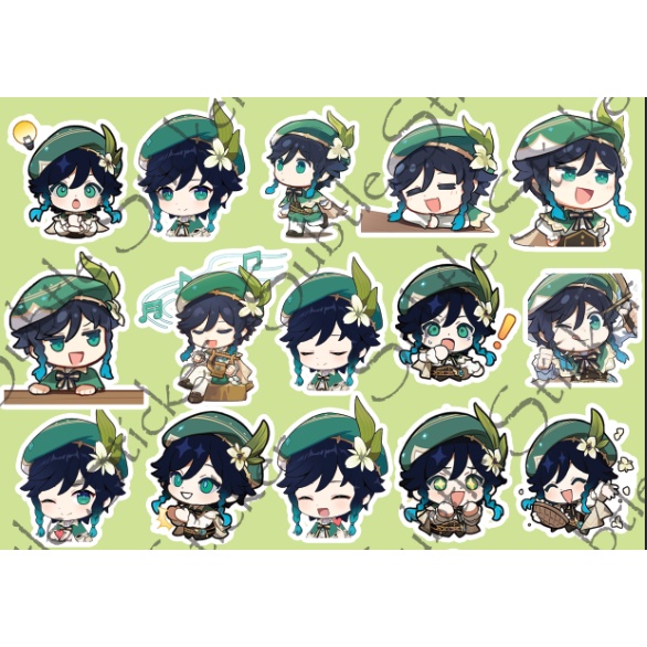 Set 10/15 cái  Sticker Venti hình dán trang trí mũ bảo hiểm, vali, điện thoại, laptop...siêu đẹp