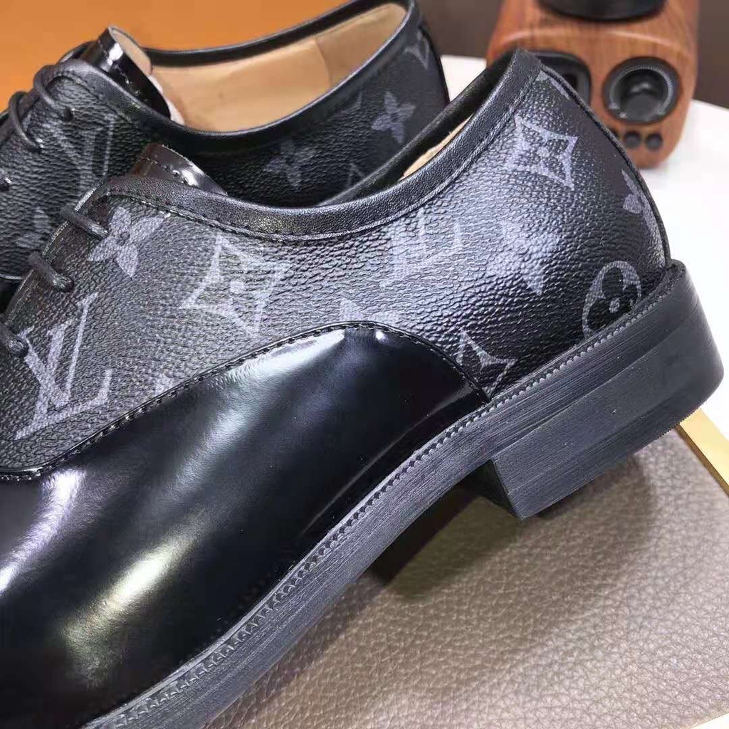 Giày Tây Louis Vuit.ion Sepatu Pantofel Pria