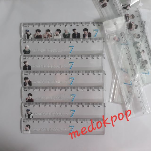 Thước kẻ hình các thành viên của nhóm nhạc bts map of the soul 7+hình thật
